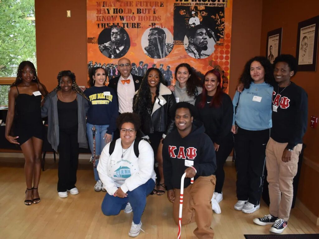 Dr. Dempsey with OSU's Students in the Lonnie B. Harris Black Cultural Center